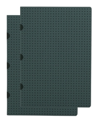 Paper-Oh Cahier Circulo - Gris sur Noir / Gris sur Noir - A5 - Ligné - 80 p.