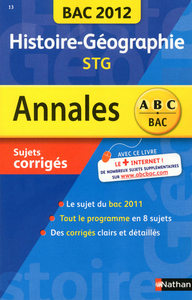 ANNALES BAC 2012 HIST/GEO STG