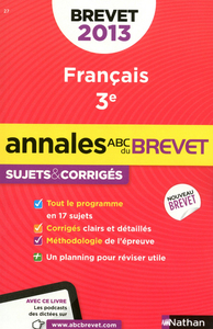ANNALES BREVET 2013 FRANCAIS C