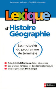 LEXIQUE D'HISTOIRE-GEOGRAPHIE - PETITES REFERENCES