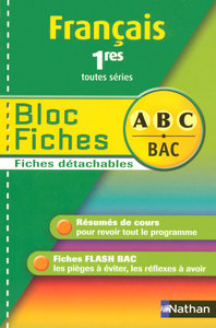 BLOC FICHES ABC BAC FRANCAIS 1RES TOUTES SERIES N4