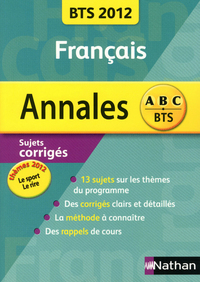 ANNALES BTS 2012 FRANCAIS