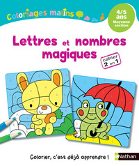 Coloriages Malins - Lettres et nombres magiques MS
