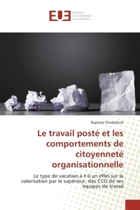 Le travail poste et les comportements de citoyennete organisationnelle