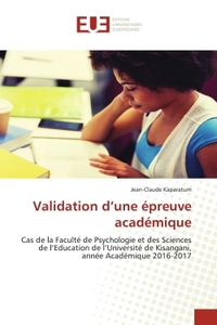 Validation d'une épreuve académique