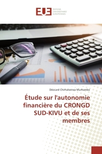 etude sur l'autonomie financiere du CRONGD SUD-KIVU et de ses membres