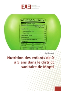 Nutrition des enfants de 0 a 5 ans dans le district sanitaire de Mopti