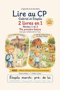 Lire au CP J'apprends le son des lettres Gabriel et Etapilu 2 livres en 1 Ma première lecture DYS