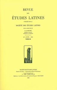 Revue des études latines 2005, 83 - varia