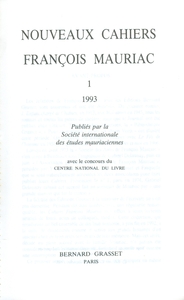 NOUVEAUX CAHIERS FRANCOIS MAURIAC N 01