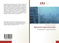 RECHERCHE OPERATIONNELLE - UNE APPLICATION A LA GESTION DES ACHATS