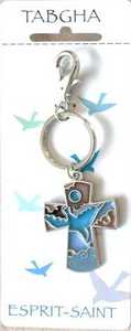 PORTE-CLEFS ESPRIT SAINT BLEU/MARRON