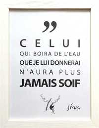 TABLEAUX DE LA PAROLE - CELUI QUI BOIRA DE L'EAU QUE JE LUI DONNERAI N'AURA PLUS JAMAIS SOIF