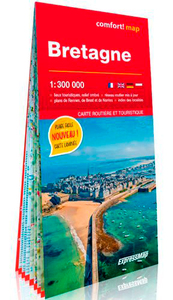 BRETAGNE 1/300.000 (CARTE GRAND FORMAT LAMINEE)