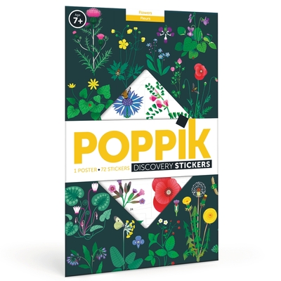 Poppik Les fleurs - 1 poster + 72 stickers repositionnables