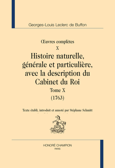 Histoire naturelle. Tome X (1763) - Œuvres complètes T10