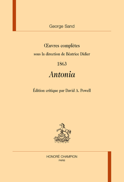 Oeuvres complètes de George Sand - Antonia 1863 - in Œuvres complètes