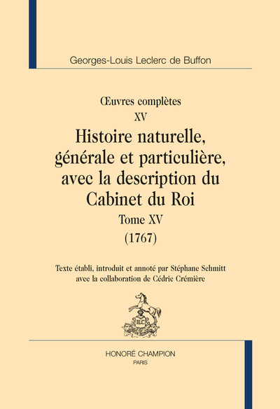 AL - OEUVRES COMPLETES T15. HISTOIRE NATURELLE T15 (1767).