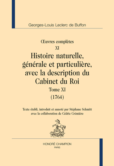 Histoire naturelle. Tome XI (1764) - Œuvres complètes T11