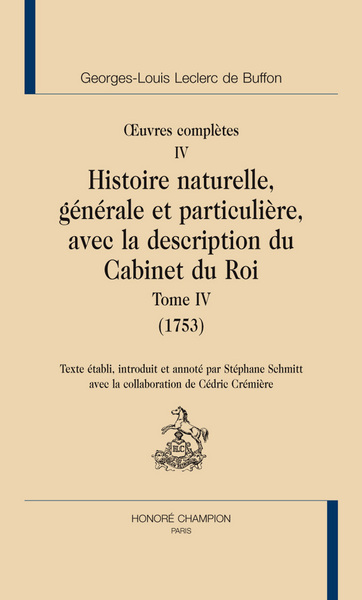 Histoire naturelle. Tome IV (1753) - Œuvres complètes T4