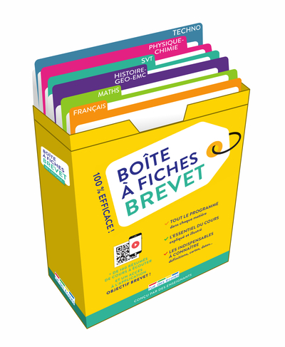 Boîte à fiches - Brevet - 180 fiches pour réussir !
