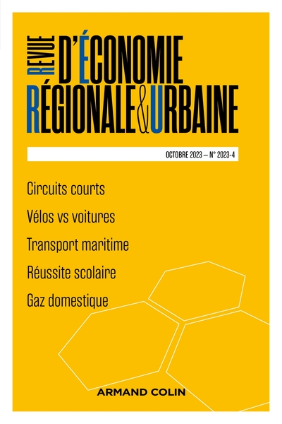 Revue d'économie régionale et urbaine Nº4/2023 - Varia