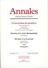 Annales. Histoire, Sciences sociales, Vol. 61 (1/2006) - Histoire politique des populations, Idéologies et anthropologie...