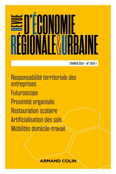 Revue d'économie régionale et urbaine Nº1/2024 - Varia