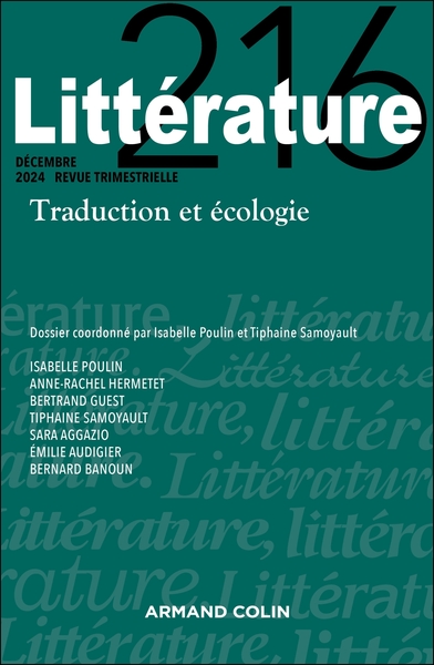 Littérature Nº216 4/2023 - Traduction et écologie