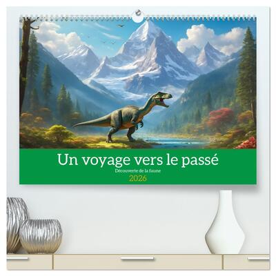 CALVENDO Nature - Un voyage vers le passé - Découverte de la faune (Calendrier mural 2026 DIN A2 vertical) calendrier de bureau - Découverte des paysages et des animaux du passé