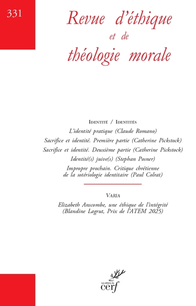 REVUE D'ETHIQUE ET DE THEOLOGIE MORALE 331