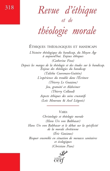 REVUE D'ETHIQUE ET DE THEOLOGIE MORALE