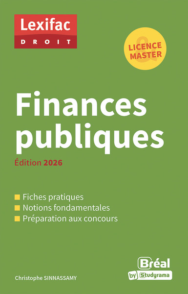 Lexifac Droit - Finances publiques - Édition 2026