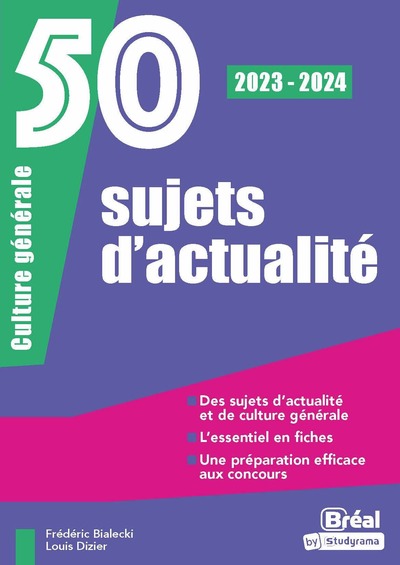 50 sujets d'actualité 2023-2024 - Oral de culture générale