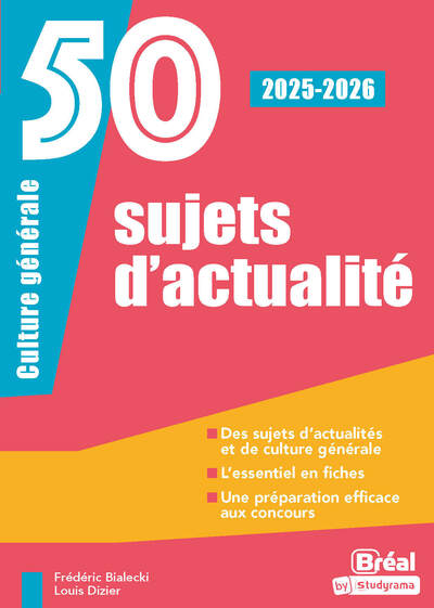Hors collection Bréal - 50 sujets d'actualité 2025-2026