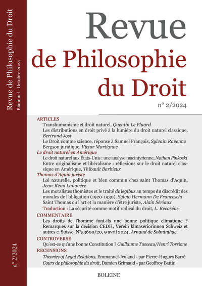 Revue de Philosophie du Droit II