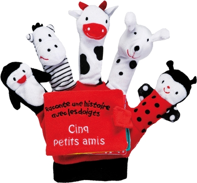 Raconte une histoire avec les doigts - Cinq petits amis - Livre Gant