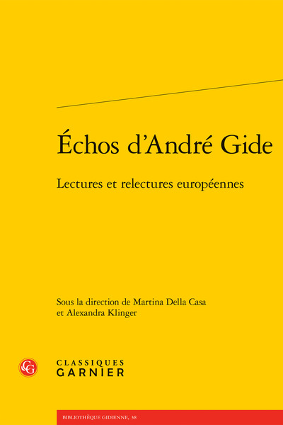 Échos d'André Gide - Lectures et relectures européennes