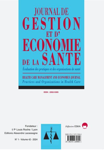 Journal de Gestion et d'Economie de la Santé 1-2024 - Evaluation des Pratiques et des Organisations de Santé