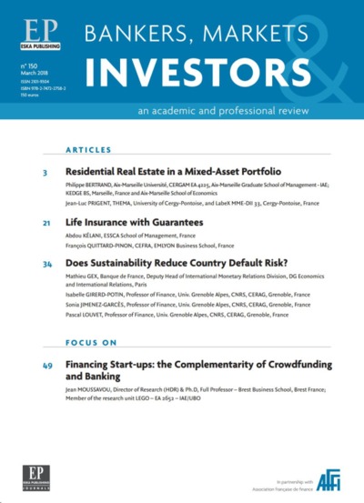 RESIDENTIAL REAL ESTATE IN A MIXED-ASSET PORTFOLIO-BMI 150 - BANKERS, MARKETS INVESTORS N°150-MARCH 2018