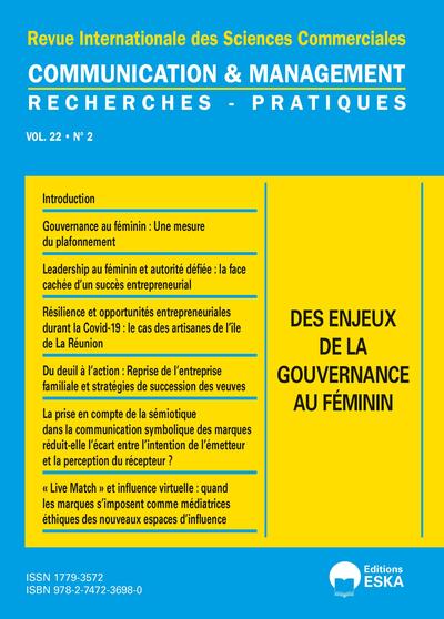 Des enjeux de la gouvernance au féminin - Revue internationale des sciences commerciales