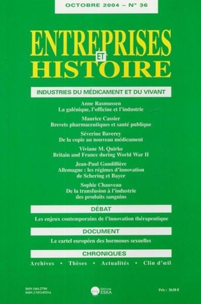 ENTREPRISES ET HISTOIRE 36 INDUSTRIES DU