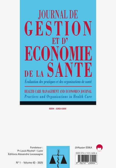 évaluation des pratiques et des organisations de santé - Journal de gestion et d'économie de la santé vol 43 1-2025