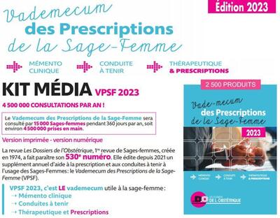 Vademecum des prescriptions de la sage-femme 2023