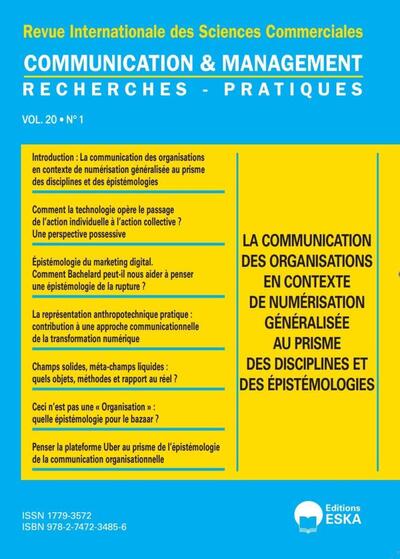 Communication et Management 1-2023 - Communication des organisations en contexte....