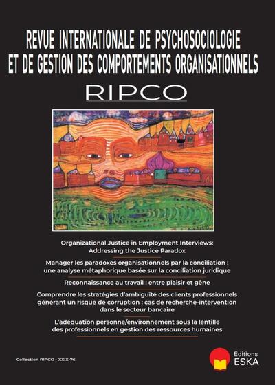 Reconnaissance au travail : entre plaisir et gêne - revue internationale de psychosociologie