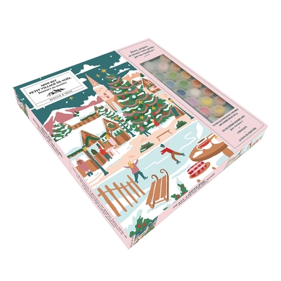 Mon kit : Le petit village de Noël peinture au numéro