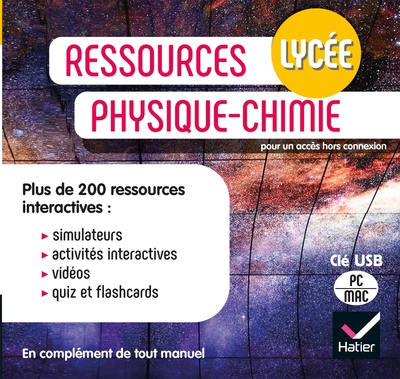 Ressources Physique-chimie Lycée  - Éd. 2021 - Clé USB de ressources