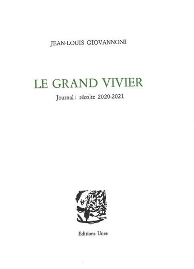 Le Grand vivier - Journal, récolte 2020-2021