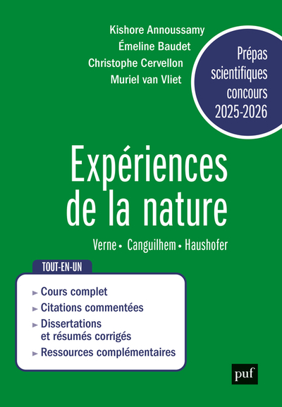 Prépas scientifiques 2025-2026 - Epreuve français-philosophie - Expériences de la nature